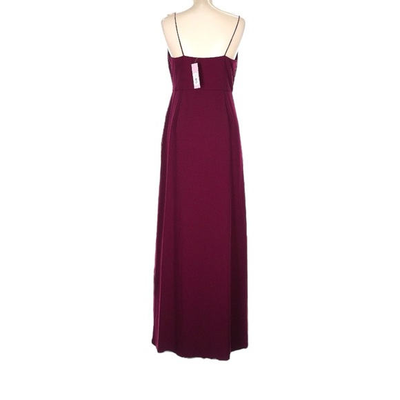V-Day!! 💗 💗 NWT Sachin & Babi Long Cocktail Dress Sz 10 - Burgundy Classic - Picture 2 of 15